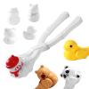 5Pcs Snowball Maker Clips Snow, Snow Toys, Cartoon Capybara Snowman Ice Mold Tool - Snows Ball Maker Tool for Winter Outdoor Activities Home Party, Reusable Suitable for Adults and Children view 1
