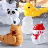 5Pcs Snowball Maker Clips Snow, Snow Toys, Cartoon Capybara Snowman Ice Mold Tool - Snows Ball Maker Tool for Winter Outdoor Activities Home Party, Reusable Suitable for Adults and Children view 4