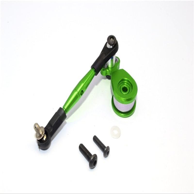 Aluminum Hi-Torque Servo Saver 25T with Aluminum Tie Rod for Tamiya R/C GF01 - Green