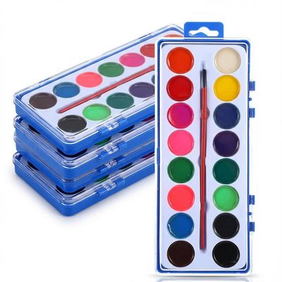 16/8 Colors Heart Watercolor Paint Set, Washable Watercolor Paint with Paintbrush Valentines Day Gifts for Art Activities Painting Party Craft Accessories (4PC)