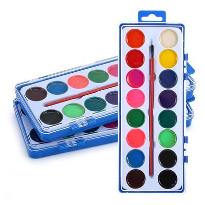 16/8 Colors Heart Watercolor Paint Set, Washable Watercolor Paint with Paintbrush Valentines Day Gifts for Art Activities Painting Party Craft Accessories (2PC)