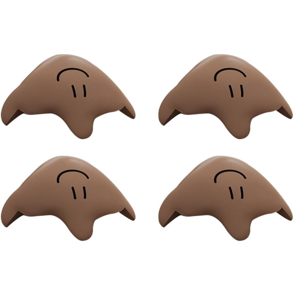 BESPORTBLE 4pcs Table Corner Protectors Safety Edge Guards Silicone Collision Guards for Furniture and Kitchen, Brown Babyproofing Bumpers for Home Safety
