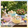 Boao 4 Pcs Woven Baskets Small Rope Storage Bin Small Basket Boho Tiny Round Storage Containers Mini Organizer for Shelves Closet Gift Basket Empty for Birthday Dog Toy Nursery Home Halloween(Macaron) view 2