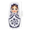Russian Nesting Dolls for Kids Wooden Matryoshka Doll Set Hand Painted Craft Toy Gift for Birthday and Ornament view 2