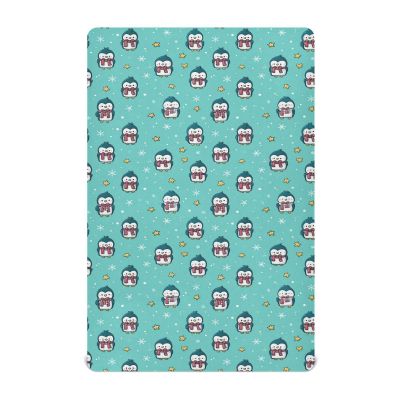 Baby Crib Sheet Cute Penguin Snowflakes ChristmasCrib Mattress for Boys and Girls Playard Sheet Soft Breathable Fitted Baby Mattress Cover 52x28in