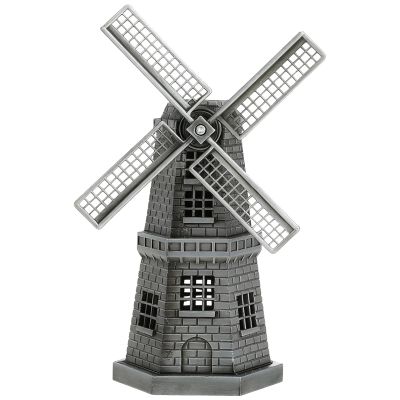 5.1 X 3.1 X 7.1 in Bronze Windmill Decor, European Style Metal Windmill Model for Bookshelf, Wine Cabinet, Unique Gift, Desktop Ornament