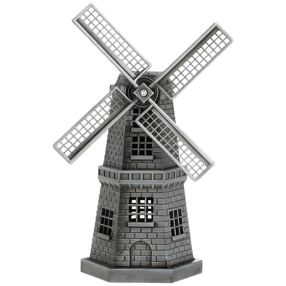 5.1 X 3.1 X 7.1 in Bronze Windmill Decor, European Style Metal Windmill Model for Bookshelf, Wine Cabinet, Unique Gift, Desktop Ornament