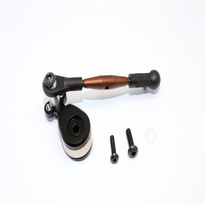 Aluminum Hi-Torque Servo Saver 25T with Steel Tie Rod for Tamiya R/C GF01 - Black