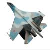 Flying Airplane Model 1/100 Scale SU35 Super Flanker Military Model Toy SU-35 Heavy Fighter Russia Army Air Force Diecast Metal Plane Aviation Airbus(Titanium) view 3