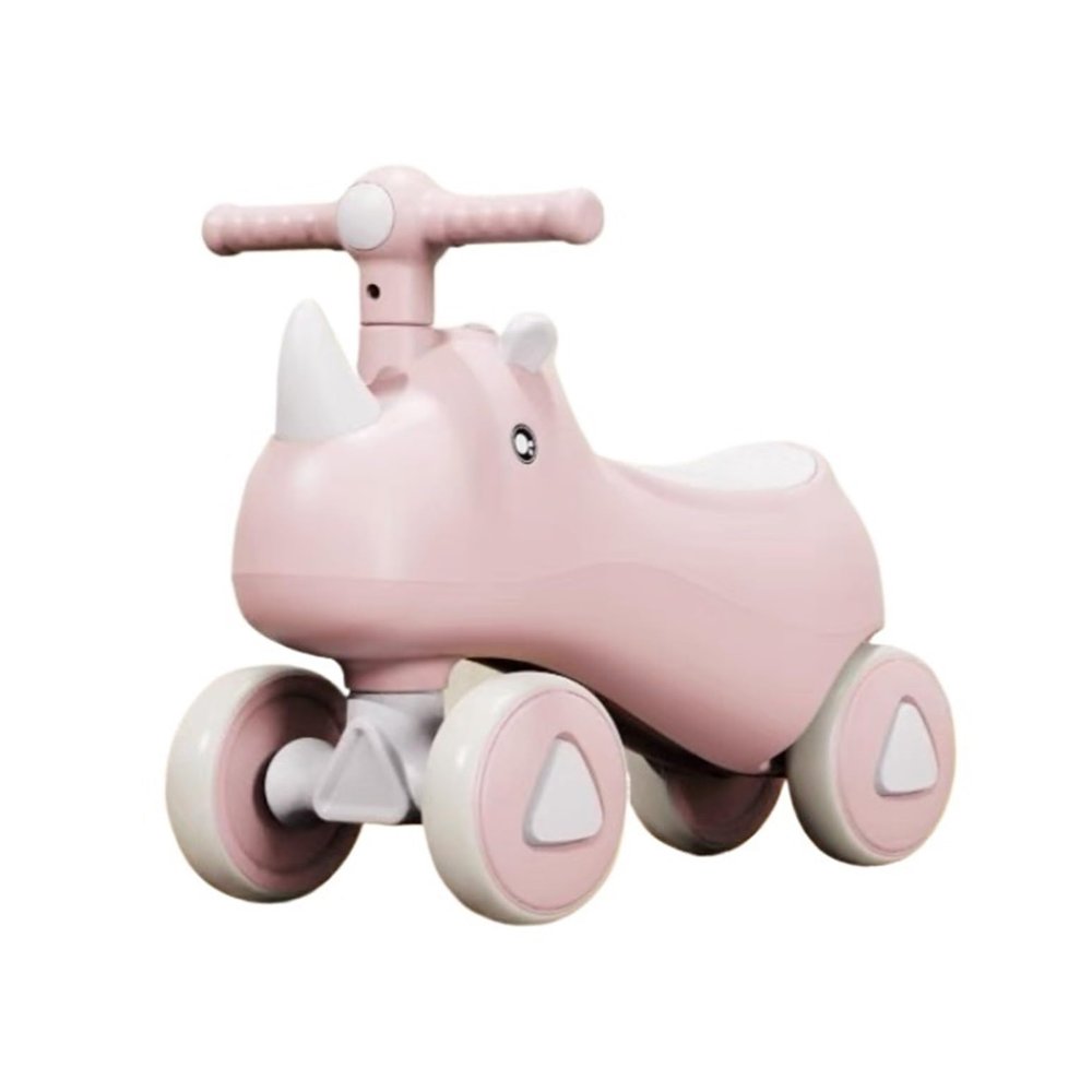 Bicycles Wiggle Car for Kids Unicorn Balance Bike No Pedal Push Car Indoor Outdoor Ride On Toys for Boys and Girls(Pink,with Music Light)