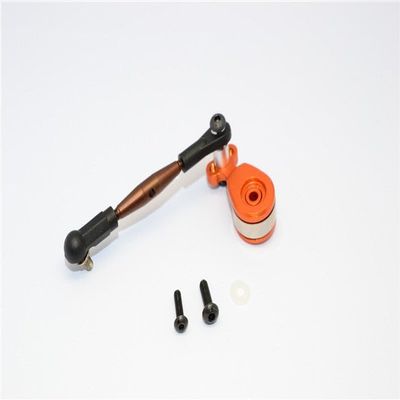 Aluminum Hi-Torque Servo Saver 25T with Steel Tie Rod for Tamiya R/C GF01 - Orange