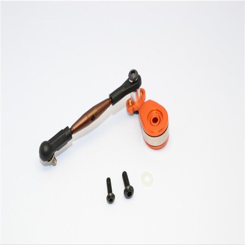 Aluminum Hi-Torque Servo Saver 25T with Steel Tie Rod for Tamiya R/C GF01 - Orange