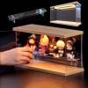 32 42 62 cm Long Acrylic Boxes for Display, Minifigure Display Case with LED Lights & Shelf, Dustproof Clear Acrylic Collectibles Showcase with Door(417x120x174mm) view 1