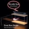 32 42 62 cm Long Acrylic Boxes for Display, Minifigure Display Case with LED Lights & Shelf, Dustproof Clear Acrylic Collectibles Showcase with Door(417x120x174mm) view 2