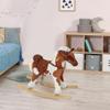 Classic Wooden Rocking Horse Toy with Plush Body, Realistic Sound Effects, Smooth Rocking Motion and Handcrafted Details view 2