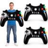 JolliLudo 2 Pcs PVC Inflatable Game Controllers 28" x 18" Gaint 3D Video Game Balloons Blow up Gaming Controller Birthday Party Decorations with Air Pump for Gamers Parties Events view 1