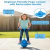 Balance Jumping Ball, 2026 Balance Pogo Ball, Pogo Jumper with Handle and Ball Pump, High Jump Toy Bounce Jump Trick Board Pogo Bouncing Ball Safe and Fun Pogo Stick for Adults (Pink+Red) view 2