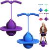Balance Jumping Ball, 2026 Balance Pogo Ball, Pogo Jumper with Handle and Ball Pump, High Jump Toy Bounce Jump Trick Board Pogo Bouncing Ball Safe and Fun Pogo Stick for Adults (Purple+Blue) view 1
