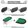 Garvee 71" Foldable Poker Table for 8 Players, Texas Holdem Casino Table with Padded Rails & Cup Holders, Portable Folding Game Table for Blackjack, Dominoes, Home Game Nights (Green) view 4