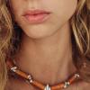 Bohemian Women'S Beaded Double Layered Vintage Necklace,brown,42+7cm view 3