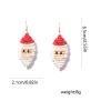 6.5 * 2.1cm Vintage Christmas Handmade Beaded Santa Claus Earrings For Women,white,6.5 * 2.1cm view 3