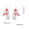 6.8 * 2.9cm Vintage Christmas Handmade Snowman Earrings For Women ,white,6.8 * 2.9cm view 3