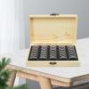 Medal Holder & Display Case - 50 Capsules & Wooden Box for Coin & Dollar Storage (21x13x4.5cm / 8.3x5.1x1.8in) view 4