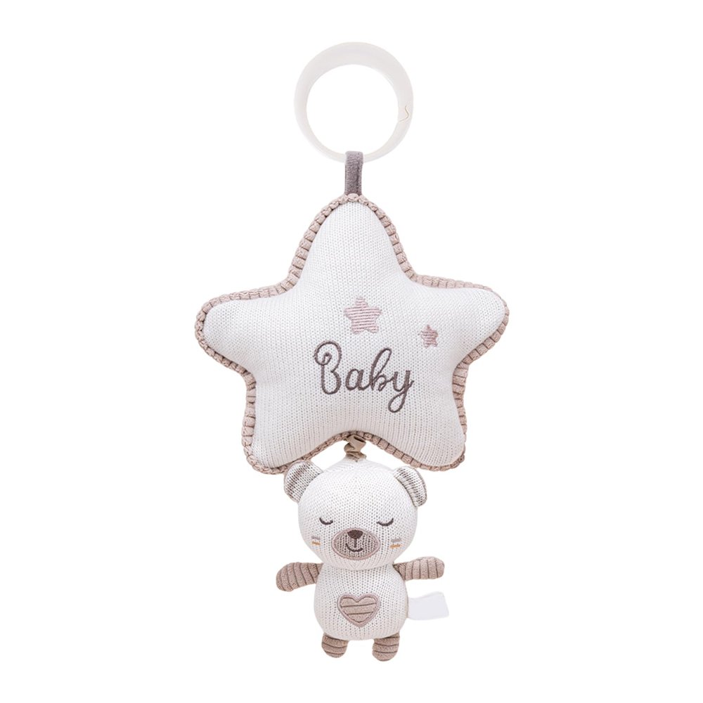 Baby Stroller Hangable Musical Toy: Baby Musical Toy, Cute Lullaby Bunny Doll Sensory Companion for Early Learning in Bassinet, Cribs, Pram, Car Seat, Pushchair