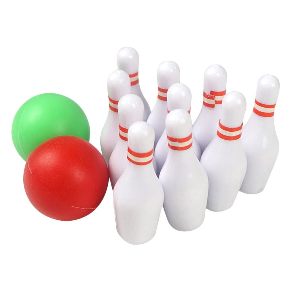 1/12 DIY Miniature Bowling Toy Desktop Ornaments Miniature Bowling Sporting Goods Home Decoration