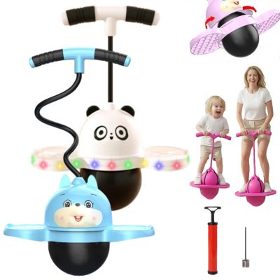 Pogoball  bouncing & balance training toy, Balance Board with Handle, Bouncing Ball with Handle, Pogo Balls for Aldult, Improves Coordination, Perfect for Indoor or Outdoor Use (2PCS-C)