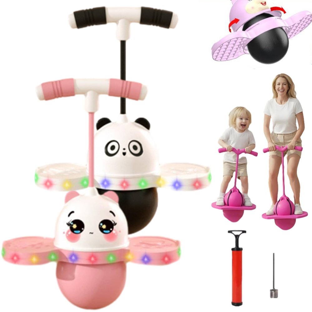 Pogoball  bouncing & balance training toy, Balance Board with Handle, Bouncing Ball with Handle, Pogo Balls for Aldult, Improves Coordination, Perfect for Indoor or Outdoor Use (2PCS-A)