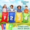 Fcnjsao 4Pcs Sacks Race Bags Easter Party Supplies Polyester Hoppers for Outdoor Play and Event Portable Family Camping Toy view 3