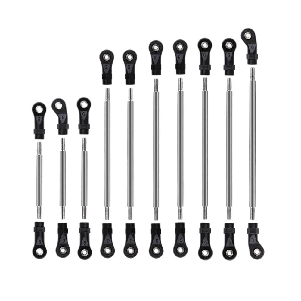 312mm 324mm Wheelbase Compatible with Suspension Links Plastic Rod End Unassembled Kit for 1 10 RC Crawler Car Aftermarket Replacement(312mm)