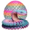 3D Printed Snake Egg, Cool 3D Printer Articulated Crystal Snake Toys for Kids, Surprise Animals Figurines Fidget Snakes Egg Toys for Boys Girls Teen Easter Basket Stuffers, Christmas Stocking Stuffer view 1
