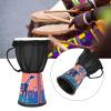 4Inch Portable African Drum Hand Durm Percussions Musical Instrument Rhythm Playing Toy for Adults Drum Beginner Percussions Instrument Educational view 2