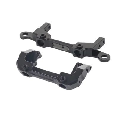 Rc Repairs Spare For Axial For Scx10 III AXI03007 1/10 Aluminum Front Rear Bumper Servo Mount Bracket Body Shell Column Mount RC Car(Black)