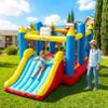 AKEYDIY Inflatable Bounce House, Kids Bouncy House for Big Kids 3-12, Bounce House with Extra Wide Slide&Climbing Wall&Removable Volleyball Net, Outdoor/Indoor Kids Bouncy Castle for Backyard/Party view 2