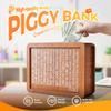 Cash Vault Wooden Savings Box, 2026 New Wooden Box Money Saver with Acrylic Board and Erasable Pen, Reusable Money Box for Cash Saving with Money Target (10000) view 2
