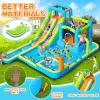 FINCOME Water Bounce House with Double Slide for Kids 3-10, Large Inflatable Water Bouncy Castle with Long Water Slide Jumping Climbing Pool Air Blower, Bouncy House for Party Birthday Holiday Summer view 3