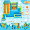 FINCOME Water Bounce House with Double Slide for Kids 3-10, Large Inflatable Water Bouncy Castle with Long Water Slide Jumping Climbing Pool Air Blower, Bouncy House for Party Birthday Holiday Summer view 4