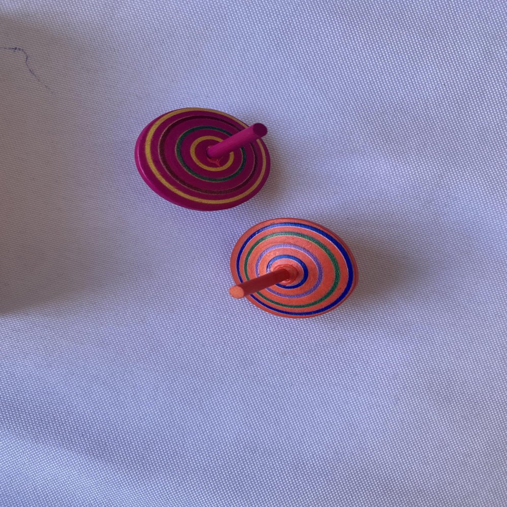 cctolvhm Spinning Tops Colorful Painted Wooden Spinning top