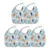 IHCVHQX Baby Feeding Bibs with Catcher Pocket Leopard Tropical Birds Toddler Sleeveless Teething Bib 1 Pack view 3