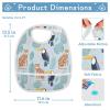IHCVHQX Baby Feeding Bibs with Catcher Pocket Leopard Tropical Birds Toddler Sleeveless Teething Bib 1 Pack view 4