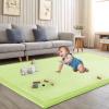ILPEOD Baby Play Mat for Floor Nursery Muscle Mat Area Rug Playroom Rug 59x79" Elastic Foam 1.3" Thick Crawling Mat for Babies,Toddlers, Infants (Light Green) view 1