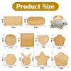 10 Pcs Wooden Assorted Shapes Mosaic Bases Wooden Mosaic Base for DIY, with Wood Surface for Handcrafted Glass Mosaic Tiles Crafts for Adults and Kids view 2