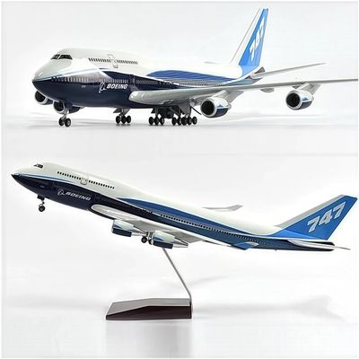 Airplane Model 1150 B747 Aircraft Model Diecast Resin Airplanes with LED Light for Display,Gift&Collection