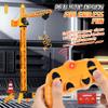 35.5-Inch 6 Channel RC Tower Crane for Kids, Remote Control Crane Toy with LED Lights, 360 Rotating Lift Construction Vehicles with Grabber, Log, Lifting Basket, Educational Learning Toys for Boys view 4