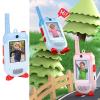 ciciglow Video Walkie Talkies for Kids, 2 Pack Handheld Rechargeable Cute Video Intercom, 500m Range 2 Way Radio with 2in Screen, Christmas Birthday Gifts (Blue) view 2