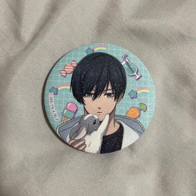AGF2025 Muzzle Blue Rock Rabbit 57mm Can Badge by Rin Ito