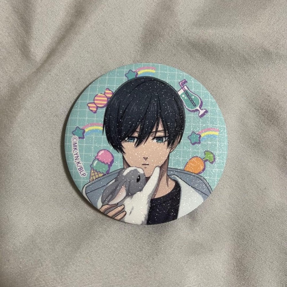 AGF2025 Muzzle Blue Rock Rabbit 57mm Can Badge by Rin Ito